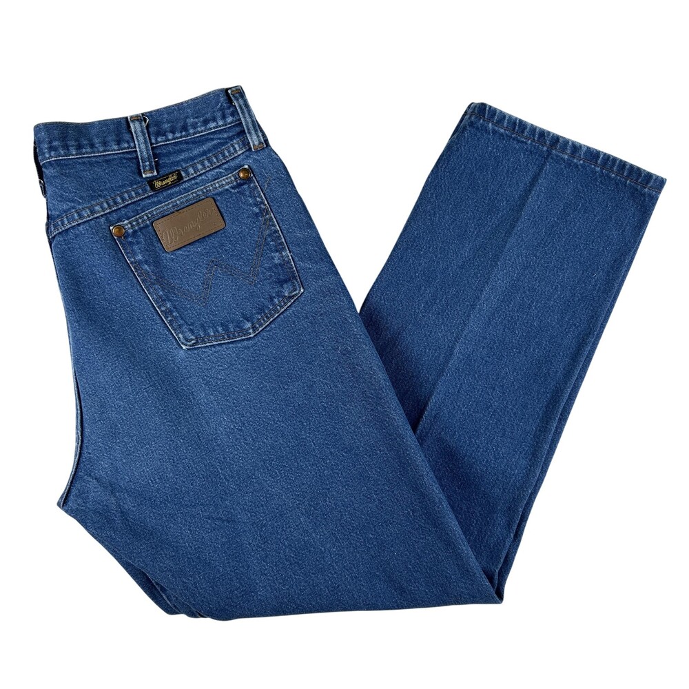 Vintage Wrangler Jeans Mens 36x30 Medium Wash Straight Denim USA 13MWZPW 80s 90s